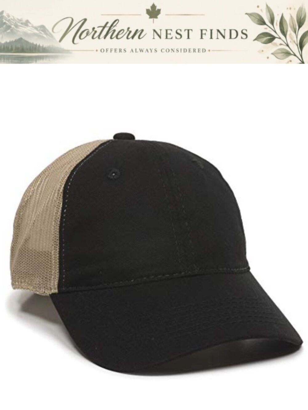 Garment Washed Cotton Mesh Back Baseball Cap Adjustable Unstructured